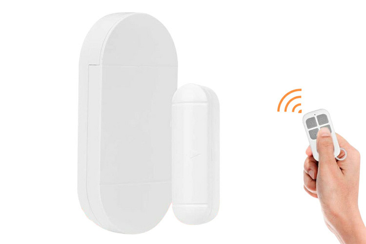 White 2*AAA Battery Door Security Alarms Remote Control Anti Theft