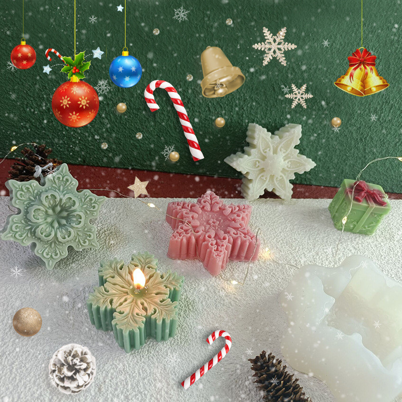 Silicone Christmas Mold for DIY Wax Candle Soap Art Craft Cake Chocolate Home Decor
