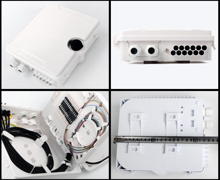ODP Outdoor Fiber Optic Distribution Box 12 Ports Wall / Pole Mounted