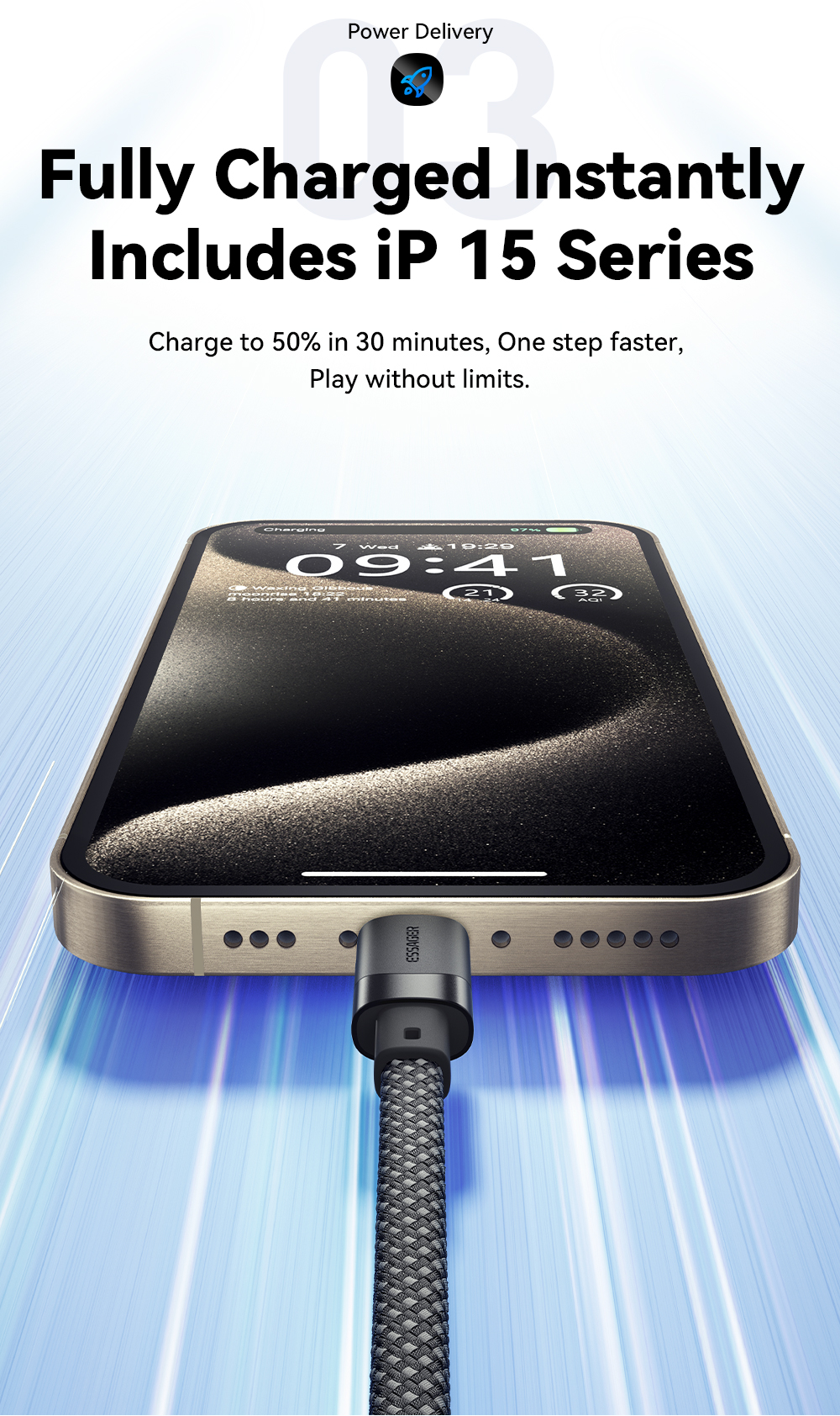 ESSAGER ES-X53 Series 100W USB C to USB C Magnetic Charging Cable