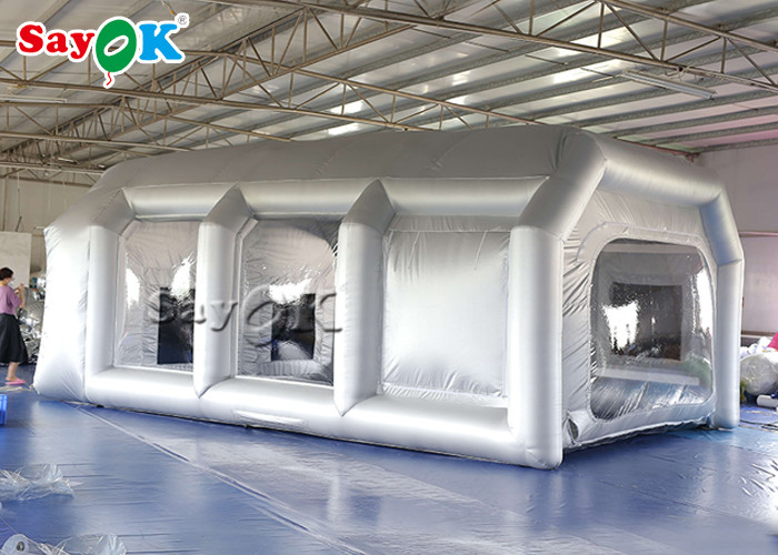 Customized 7x5x3mH Silver Car Inflatable Spray Booth
