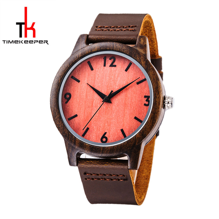 Bamboo Dial Japan Movement Cool Watch Custom Logo Big Face Best watches for Men