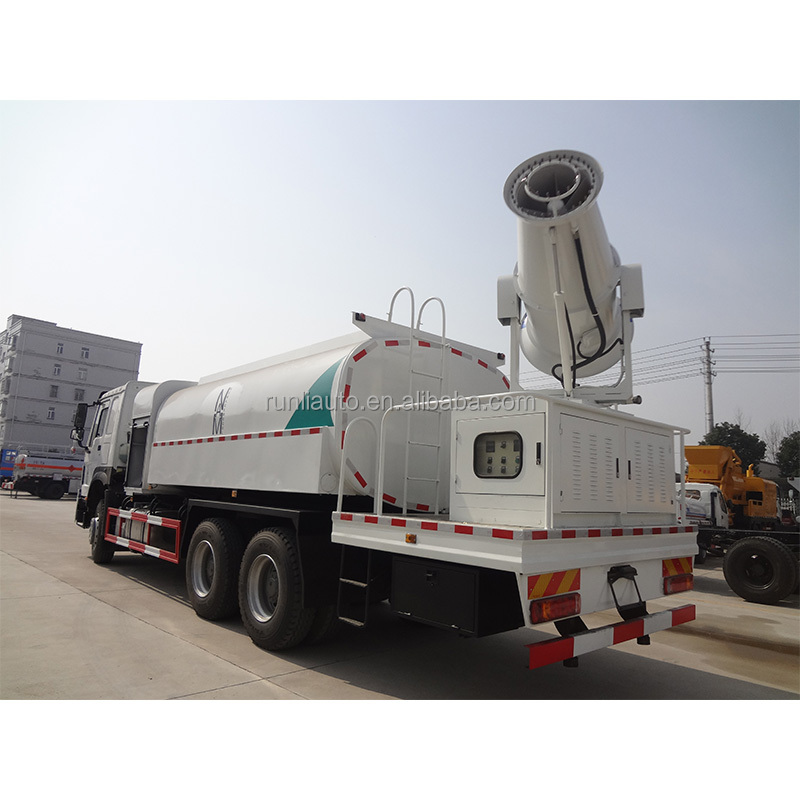 SINOTRUK 6x4 Mist Dust Sprayer Water Bowser , Truck Mounted Sprayer EURO 2