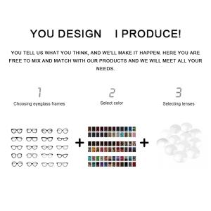 Custom Unisex Eyeglasses Frames TR90 Blue Light Blocking Optical