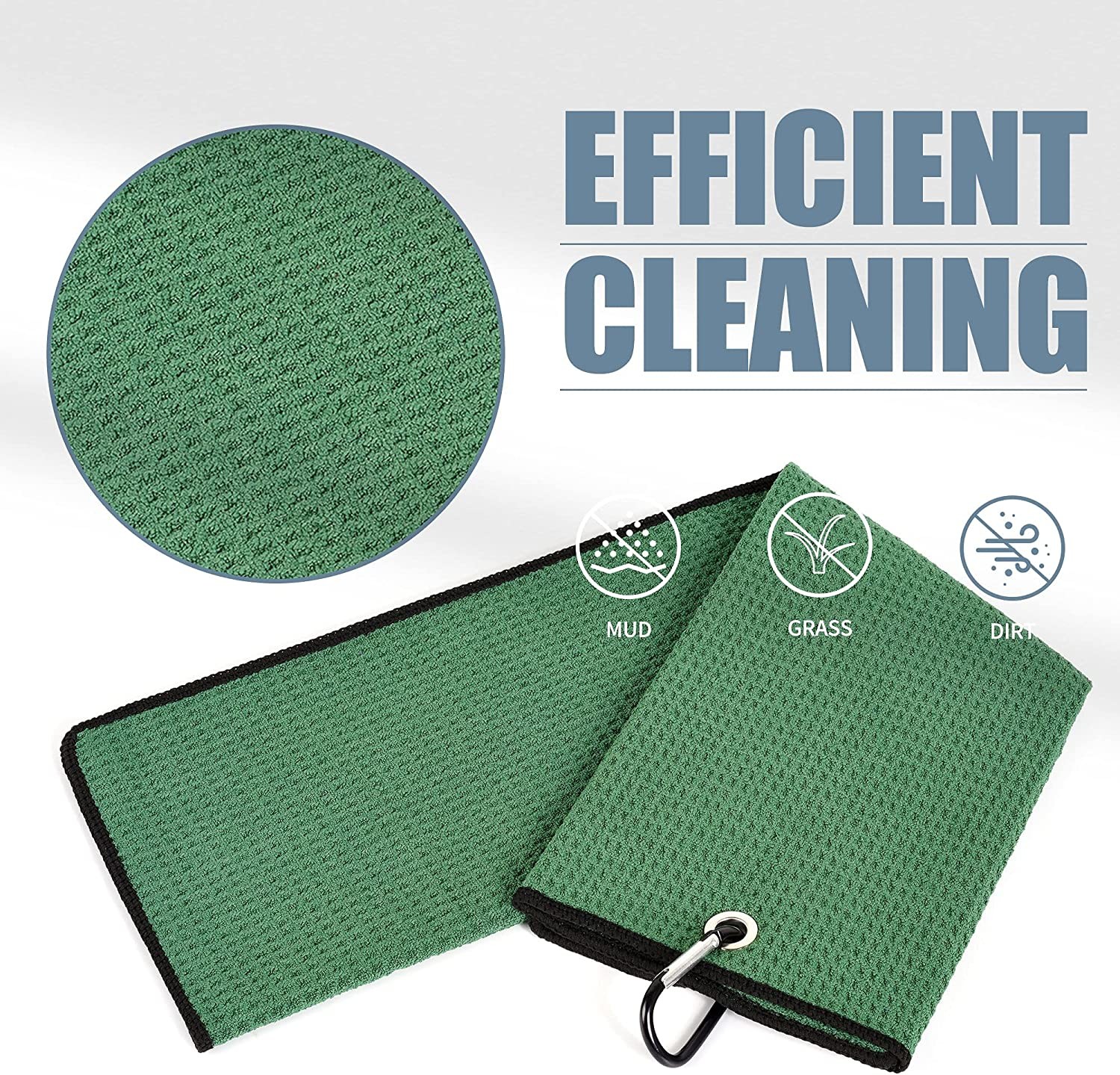 High Quality Micro Fiber Golf Microfiber Waffle Golf Towel Woven Pattern Custom