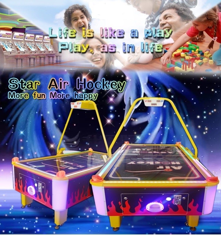 Indoor Commercial Air Hockey Table , 2 Player Coin Operated Air Hockey Table