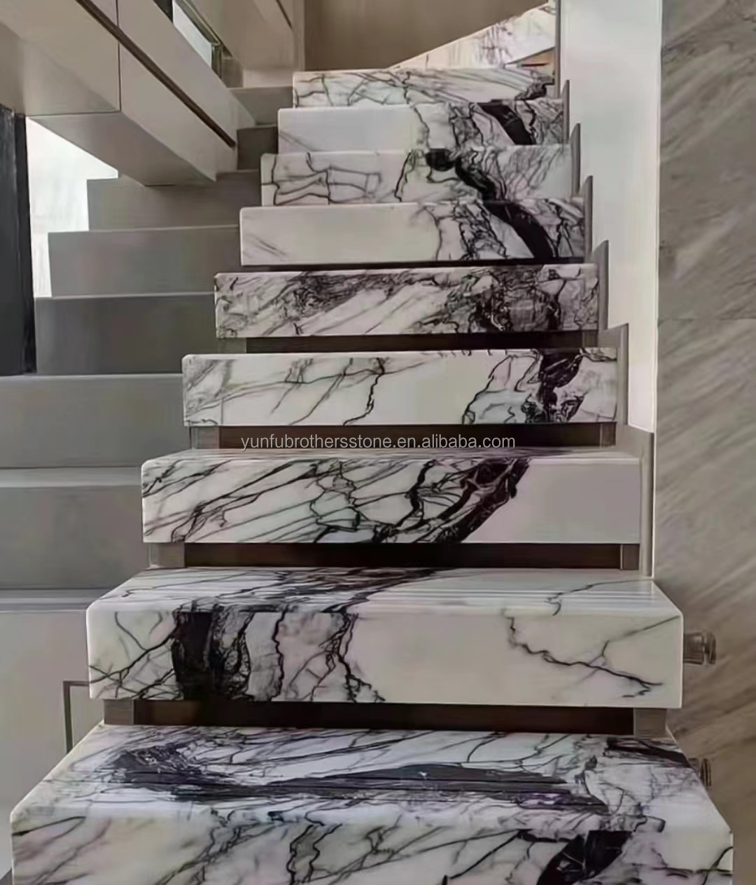 Natural Stone for Countertop Stair Modern Fragrant Snow Plum Home Stone Form Big Slab