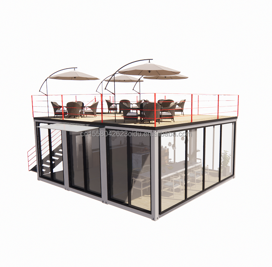 20ft or 40ft Modular Container Small Kitchen Garden House Customized Color Prefabricated Warehouse for Country Marke