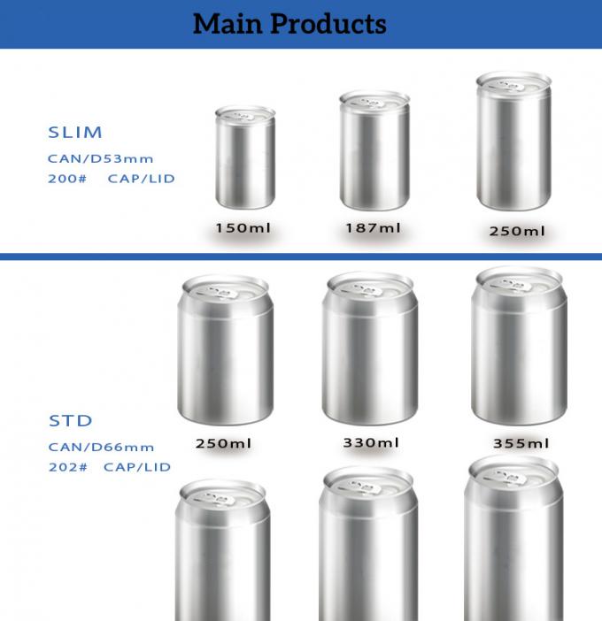 Eco Friendly Aluminum Cans with 250ml Slim Capacity Customize and More