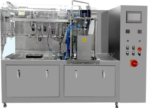 Air Consumption 0.5 NL / Min Premade Pouch Machine , Industrial Food Vacuum
