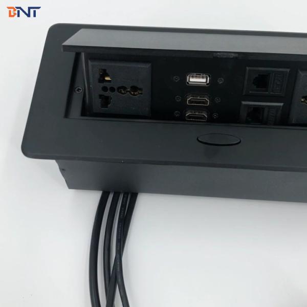 Hidden into office table high quality table top socket box with power data