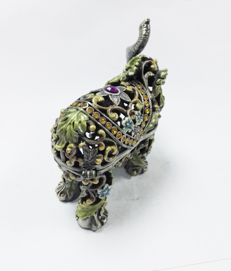 Funky elephant group set decorative indian metal jewellery boxes