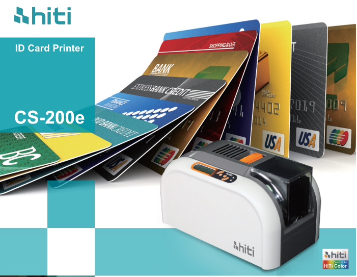 HITI CS-200E Sublimation Plastic ID Card Printer with 64MB Memory and NO Private Mold