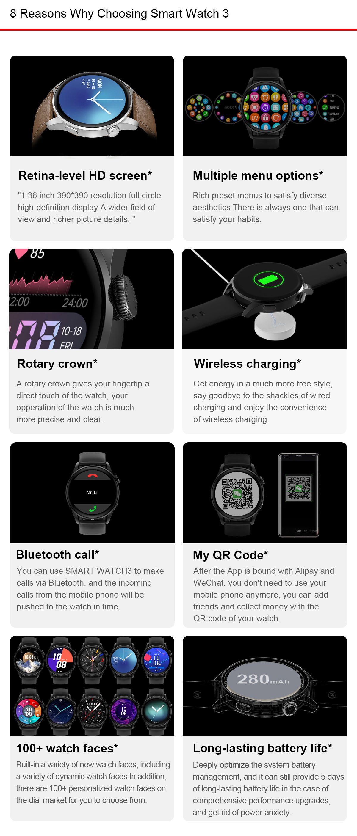 1.36inch IP68 Waterproof BlE5.0 DT Smart Watch ECG PPG For Heart Rate