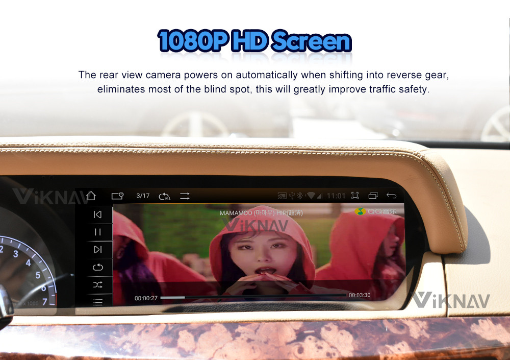 12.3 Inch android head unit Mercedes BENZ S Class W221 W216 car stereo with apple carplay
