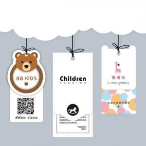 China Children'S Clothing Printed Hang Tags Flexo printing Environmental Friendly on sale