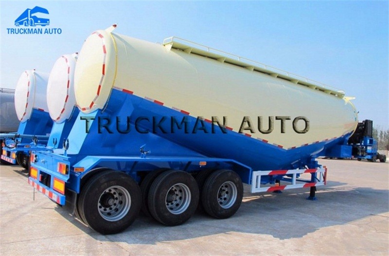 3 Axles 50 Tons Cement Bulk Carrier Truck Optional Volume Quick Loading Unloading