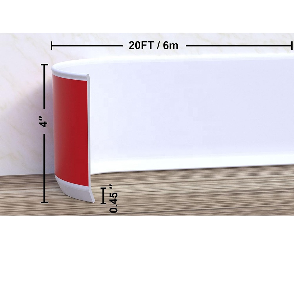 Sample 5-7days Flexible Baseboard Peel and Stick Vinyl Wall Base Cove Base Self-Adhesive