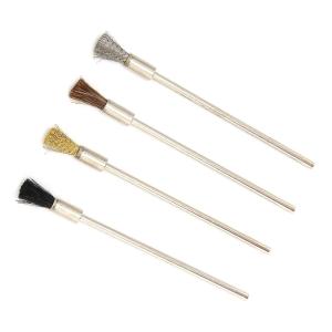 China Extended Stainless Copper Wire End Brush With Shank Cleaning End Rust Paint Removal on sale