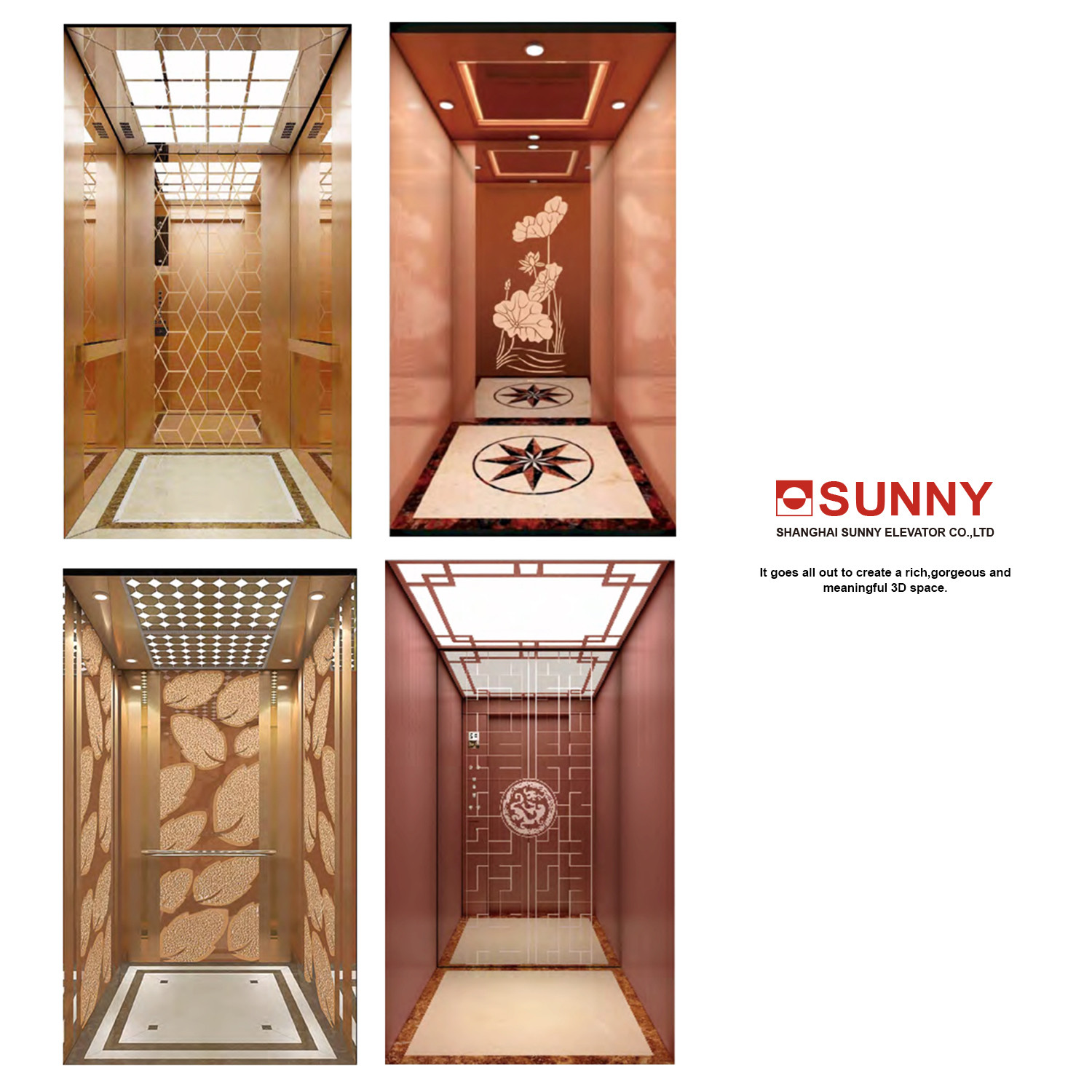 0.5m/S SS304 Private Modern Residential Elevator 400kg Capacity