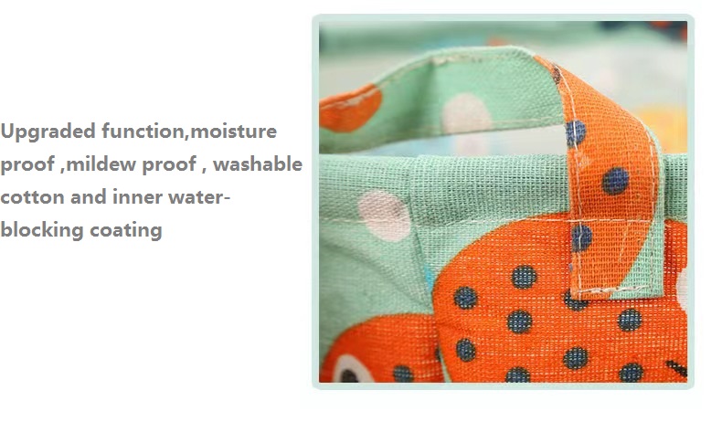 Cotton Cloth Kids Toy Storage Box Laundry Basket With Handles Cloth Hamper