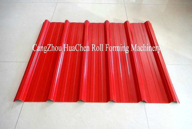 PBR / PBU Roofing Sheet Roll Forming Machine PLC Control Hydraulic Cutting