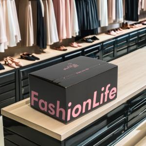  Gift Mailer Box Recyclable Custom Logo Black Packaging Box With Zipper for Perfume Manufactures