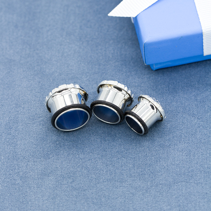 13mm Ear Plugs Tunnels Body Jewelry Blue Dichroic Life Tree 304 Stainless Steel