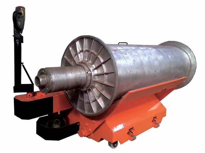 Hydraulic Empty Warp Beam Transport Trolley Fabric Pack And Roll