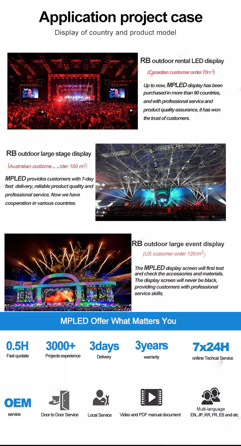 P2.97 P3.91 P4.81 Stage Video Wall , Indoor Outdoor Rental Led Display