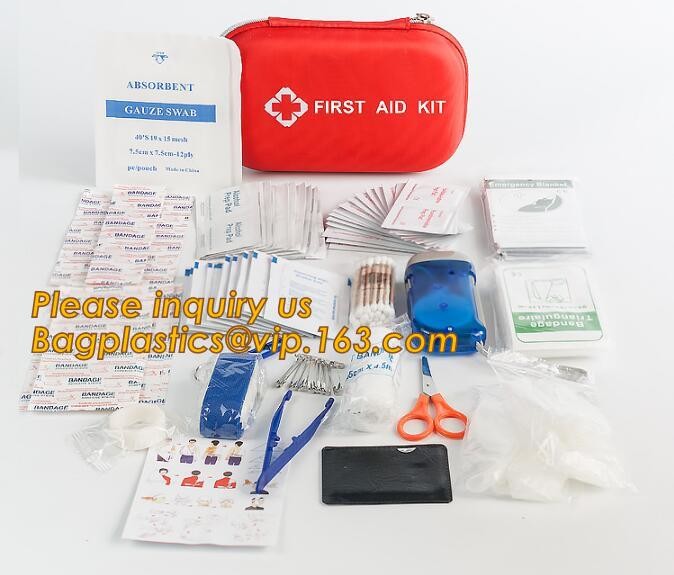 Red pu leather waterproof mini eva first aid kit case,first aid box plastic case carrying case,Medical Multi-functional