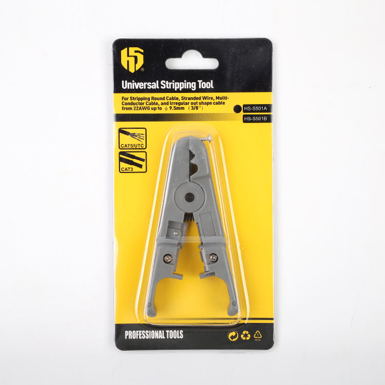 Gray Universal Wire Stripping And Twisting Tool Plastic Molded Handle