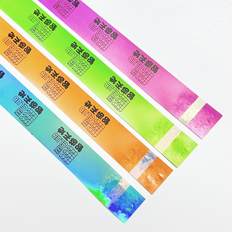 Tyvek Glitter Laser Wristband Decorative Custom Personalized Bracelet