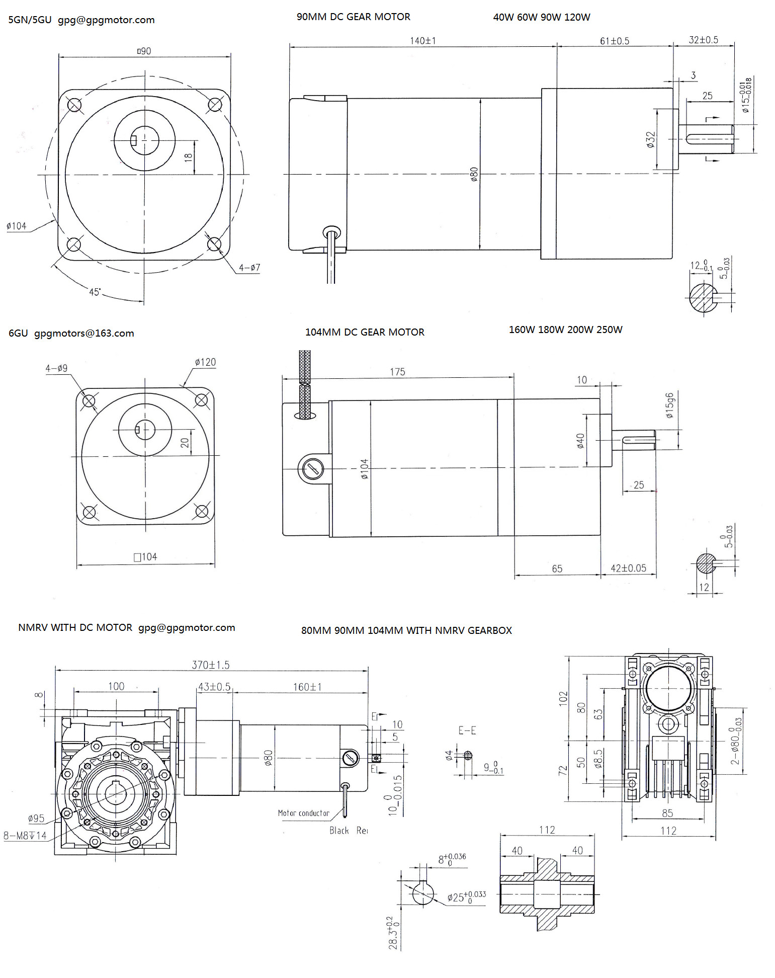 Brush Type Motor Gearbox Dc 10w Dc Motor GDM-06SC 2DC 3000rpm