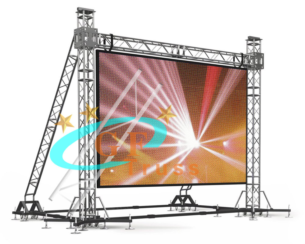 6061 T6 Aluminum Stage Gate Triangle Lighting Truss For LED Screen Cabin