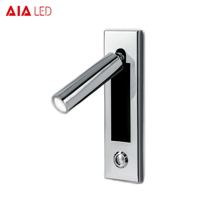 IP40 Recessed adjustable bedside wall light 3W LED reading light & led headboard wall light for hotel