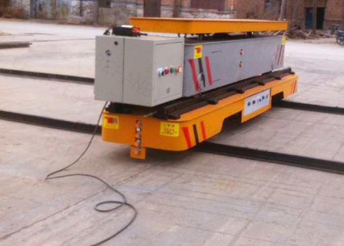 Rail Mounted Oil Hydraulic Scissor Lift Trolley With Operation Platform