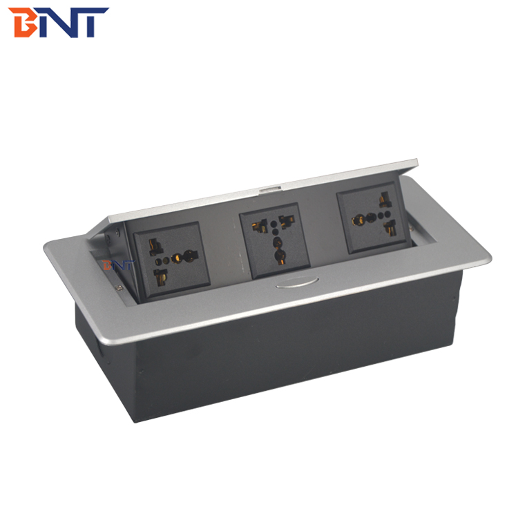 Office multimedia built in desk power data table socket box
