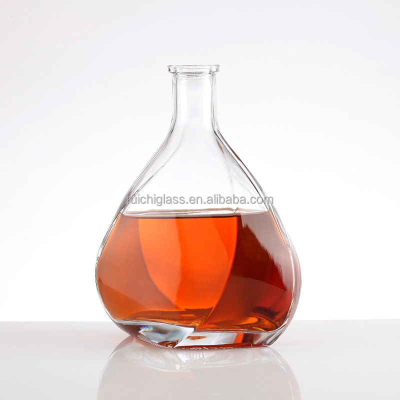375ml 500ml 750ml Super Flint Glass Bottle for Luxury Whiskey Vodka Spirits Liquor