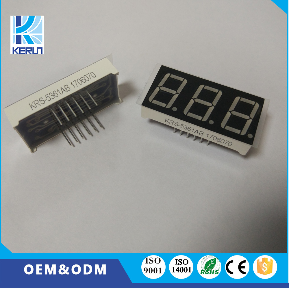 Common Anode 7 Segment LED Displays 3 Digit 0.56in For Air Conditioner Display