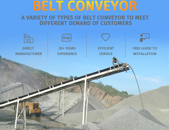 Sidewall Stone Firewood Industrial Belt Conveyor Machine 400mm Width