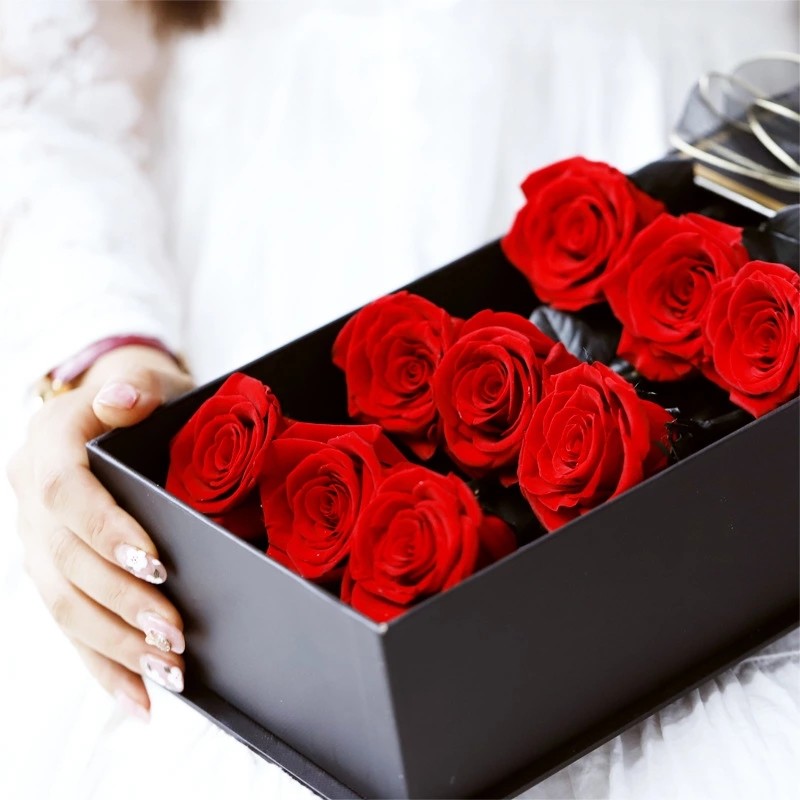 Selling China long life rose guns flower box gift Preserved Flowers Christmas gift
