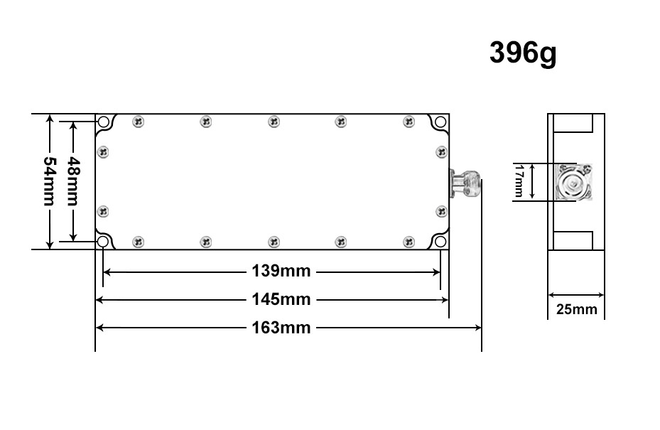 Customized N Connector 50W With Circle Protection Jammer Module For Anti FPV