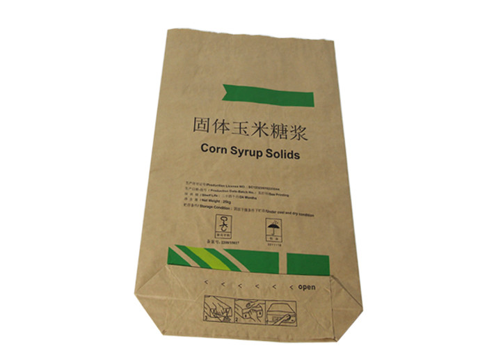 Non Dairy Creamer Kraft Paper Bags Square Bottom Heat Sealed for Milk Powder
