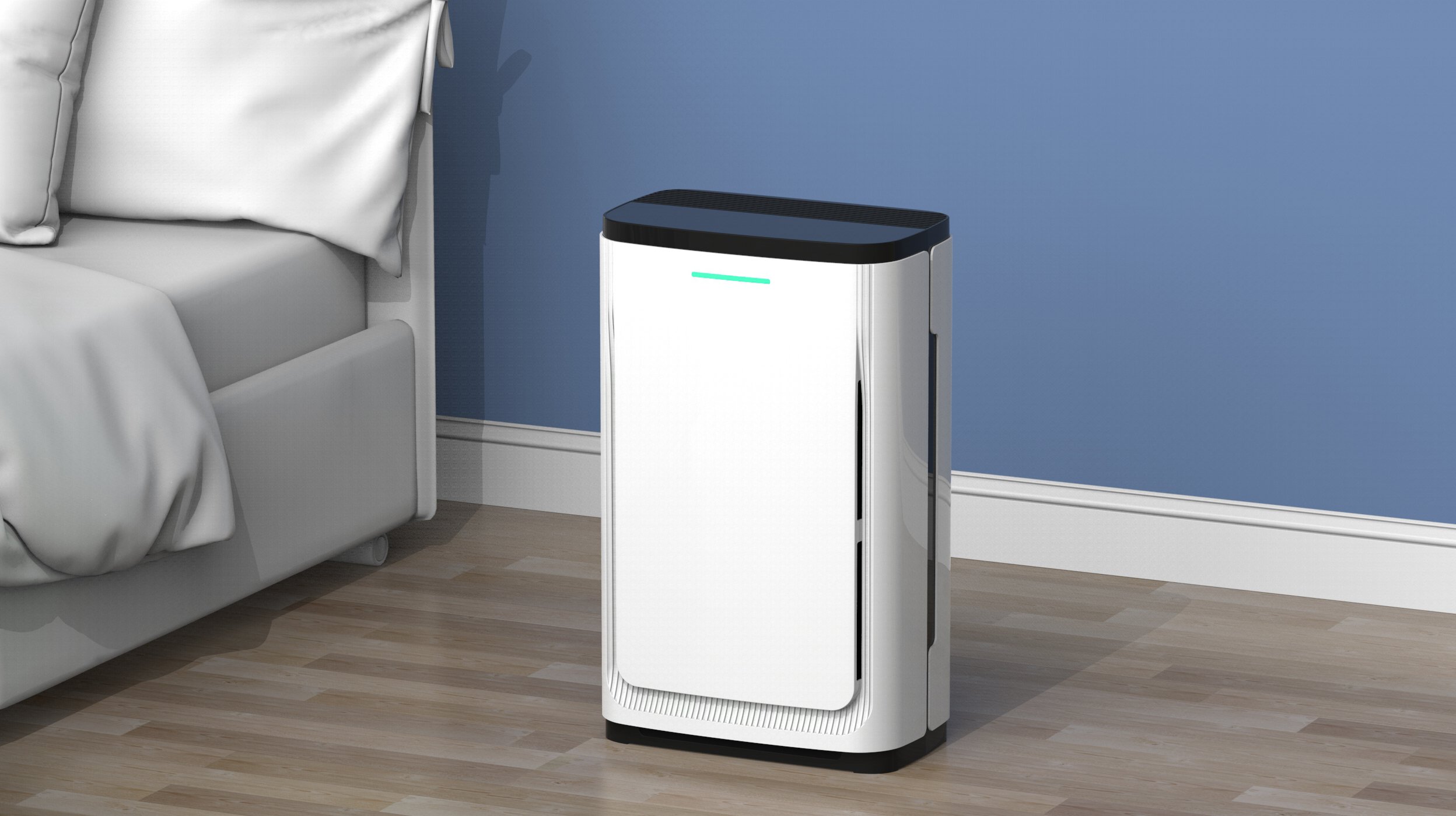 HOMEFISH 350M3/H Smart Commercial Room Air Purifier With Dust Infrared Sensor