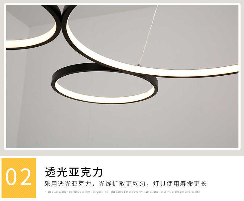 Aluminum lamp body simple, warm, two color, fantastic concept Chandelier