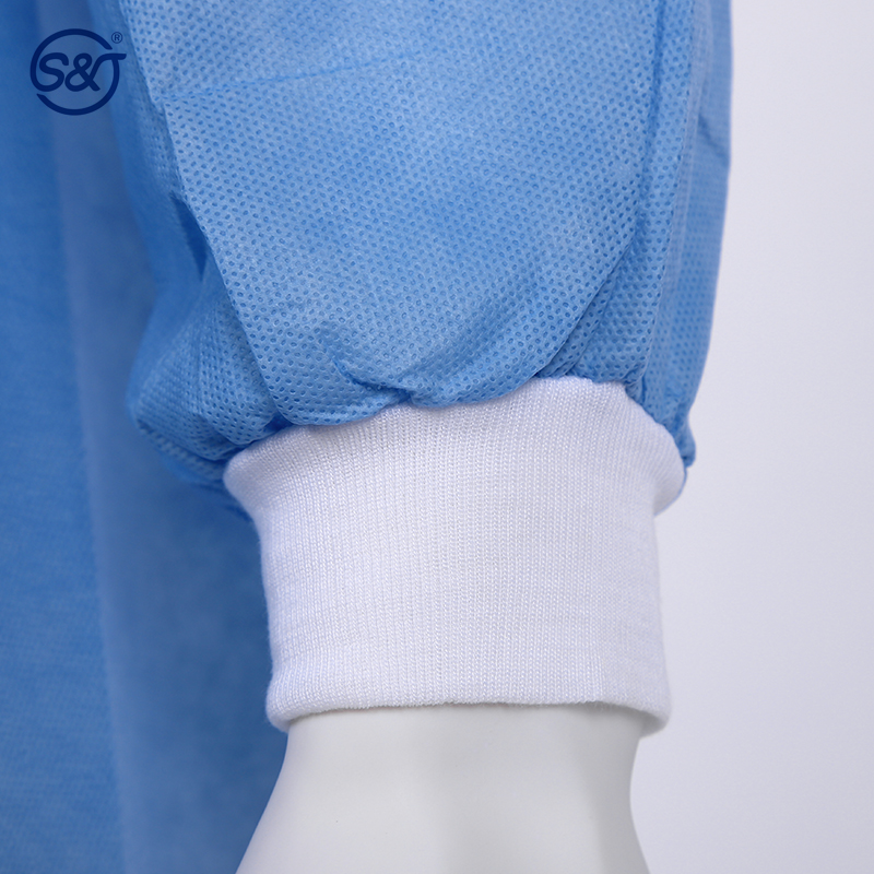Wholesale disposable doctor coats sms/spunlace/pp material stretchable hospital uniform men and women medical lab coats