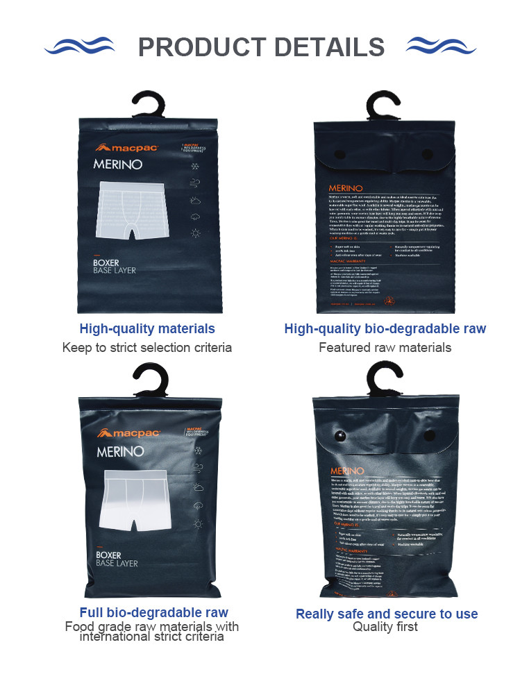 10 x 6 inch Translucent Polyester Garment Bag Environmentally Friendly And Recyclable
