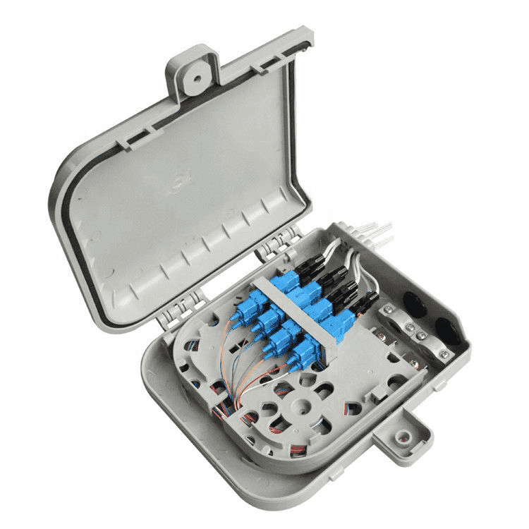 Fiber Optic Terminal Box 8Core SM/DX SC/LC/ST/FC Light Gray/Black IP 66