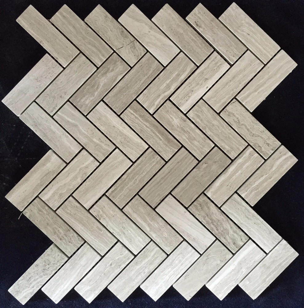 Grey Marble Mosaic Tile Modern Design Pattern / Various Color Optional
